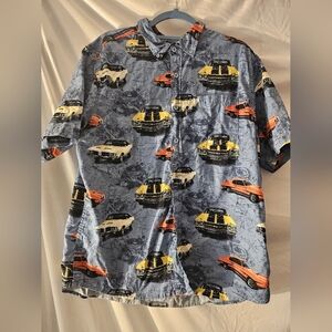 Clearwater Outfitters Men's L Shirt‎ Button Up Cars American Muscle Old 442 GTO